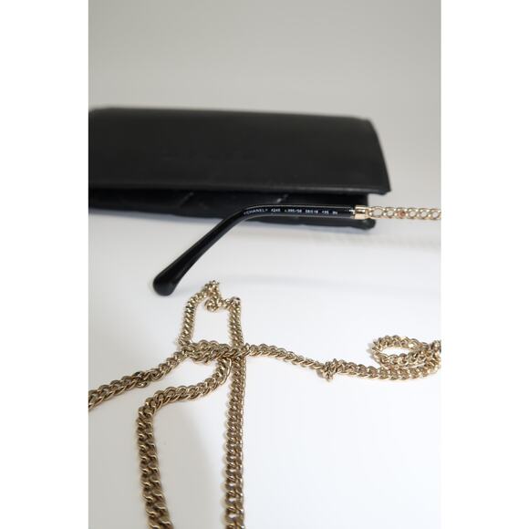 Chanel CH4245 Triple Chain Round Sunglasses Black - Picture 11 of 12